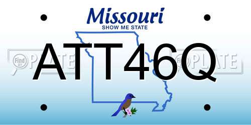 ATT46Q Missouri License Plate