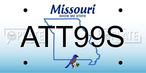 ATT99S Missouri License Plate