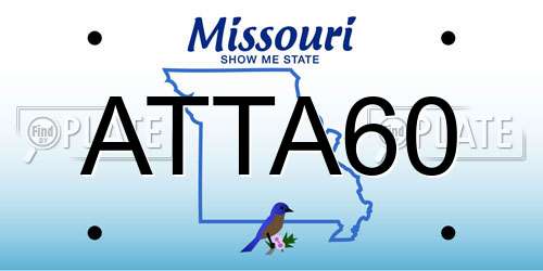 ATTA60 Missouri License Plate