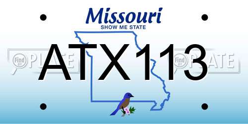 ATX113 Missouri License Plate
