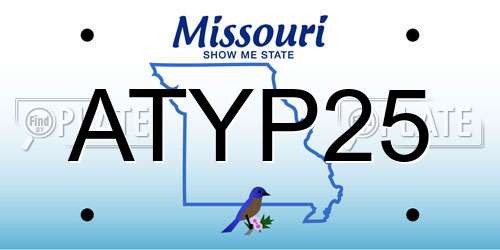 ATYP25 Missouri License Plate