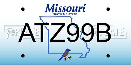 ATZ99B Missouri License Plate