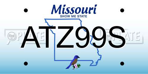ATZ99S Missouri License Plate