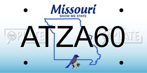 ATZA60 Missouri License Plate