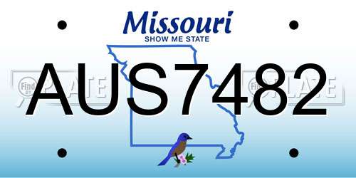 AUS7482 Missouri License Plate
