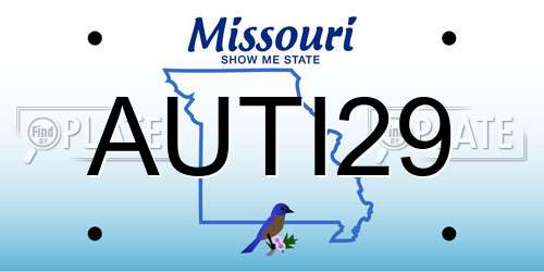 AUTI29 Missouri License Plate