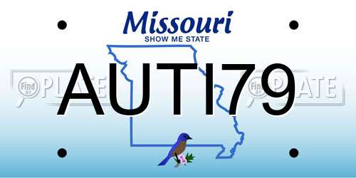 AUTI79 Missouri License Plate