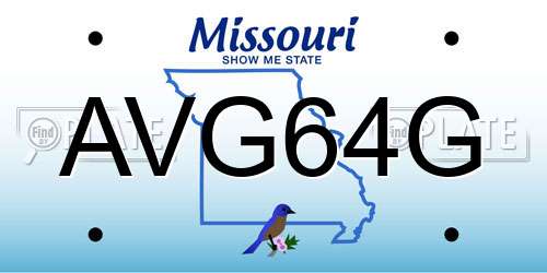 AVG64G Missouri License Plate