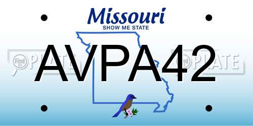 AVPA42 Missouri License Plate