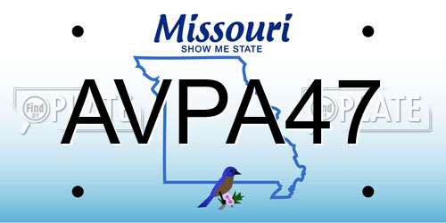 AVPA47 Missouri License Plate