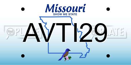 AVTI29 Missouri License Plate
