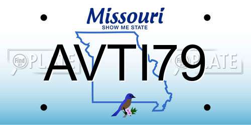 AVTI79 Missouri License Plate