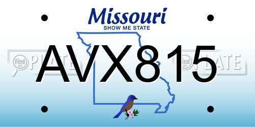 AVX815 Missouri License Plate