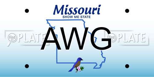 AWG Missouri License Plate