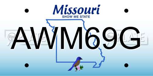 AWM69G Missouri License Plate