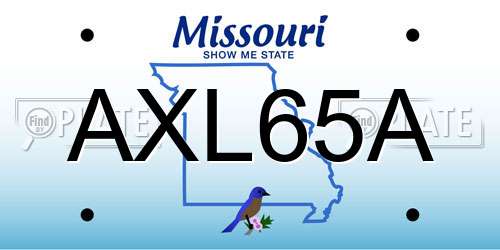AXL65A Missouri License Plate