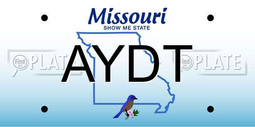 AYDT Missouri License Plate