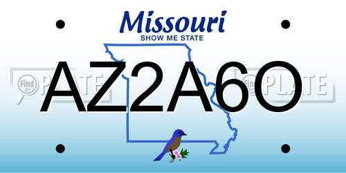 AZ2A6O Missouri License Plate
