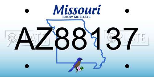 AZ88137 Missouri License Plate