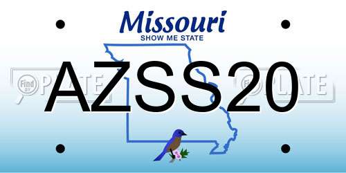 AZSS20 Missouri License Plate