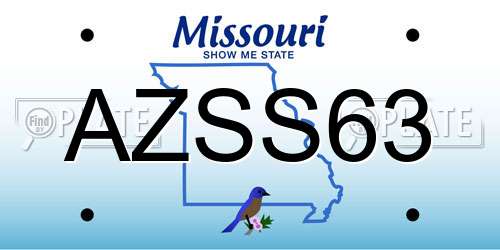 AZSS63 Missouri License Plate