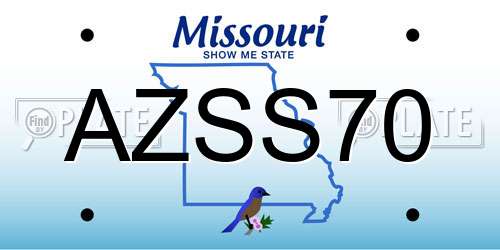 AZSS70 Missouri License Plate
