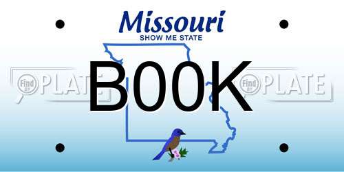 B00K Missouri License Plate