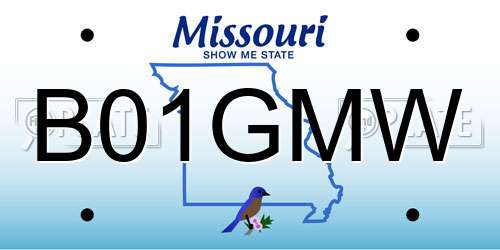 B01GMW Missouri License Plate