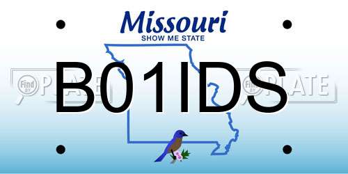 B01IDS Missouri License Plate
