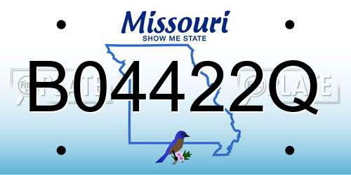 B04422Q Missouri License Plate