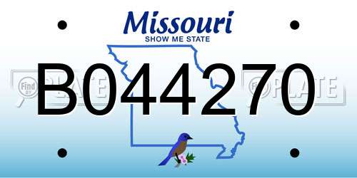 B044270 Missouri License Plate