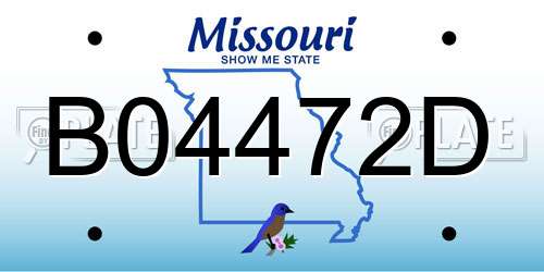 B04472D Missouri License Plate