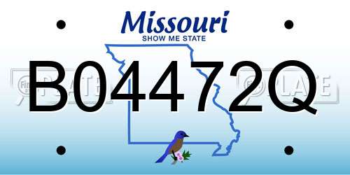 B04472Q Missouri License Plate