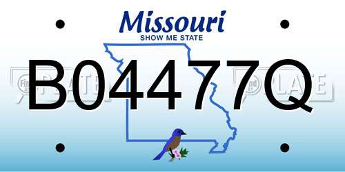 B04477Q Missouri License Plate
