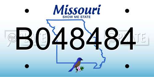 B048484 Missouri License Plate