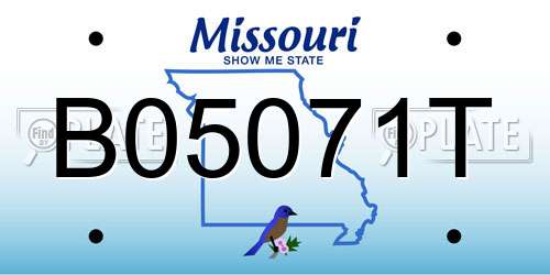 B05071T Missouri License Plate
