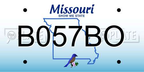B057BO Missouri License Plate