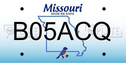 B05ACQ Missouri License Plate