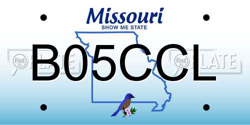 B05CCL Missouri License Plate