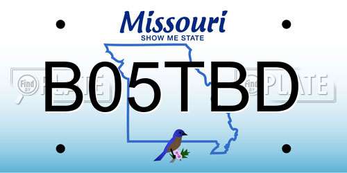 B05TBD Missouri License Plate