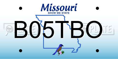 B05TBO Missouri License Plate