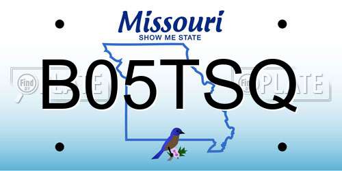 B05TSQ Missouri License Plate