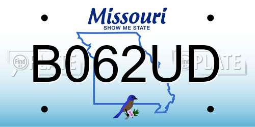 B062UD Missouri License Plate