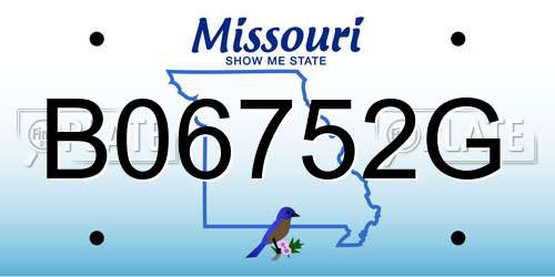 B06752G Missouri License Plate