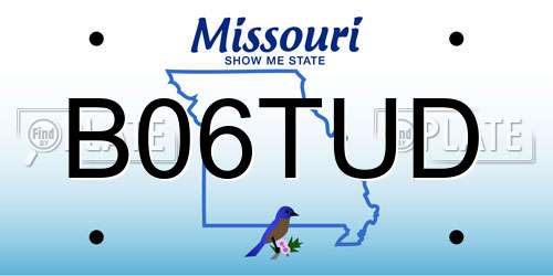 B06TUD Missouri License Plate