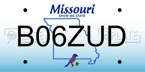 B06ZUD Missouri License Plate