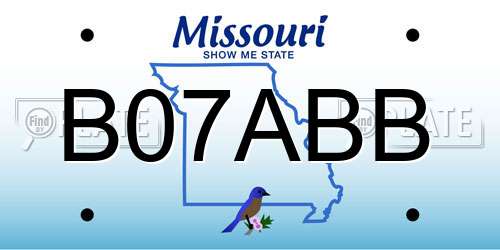B07ABB Missouri License Plate