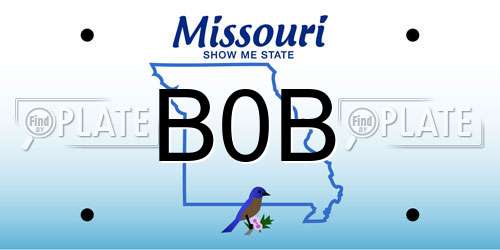 B0B Missouri License Plate