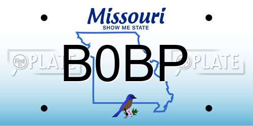 B0BP Missouri License Plate