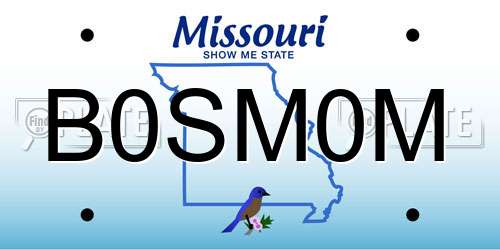 B0SM0M Missouri License Plate